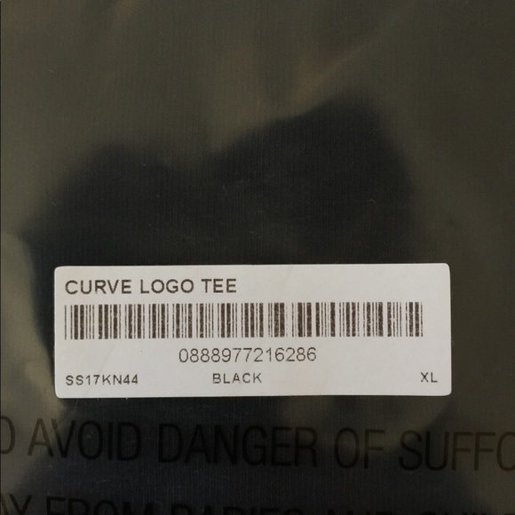 Supreme Curve Logo Tee Black SS17 - Picture 5 of 5